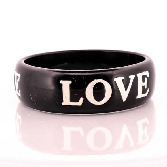 LOVE Black Cuff Bracelet - Picture 6 of 8